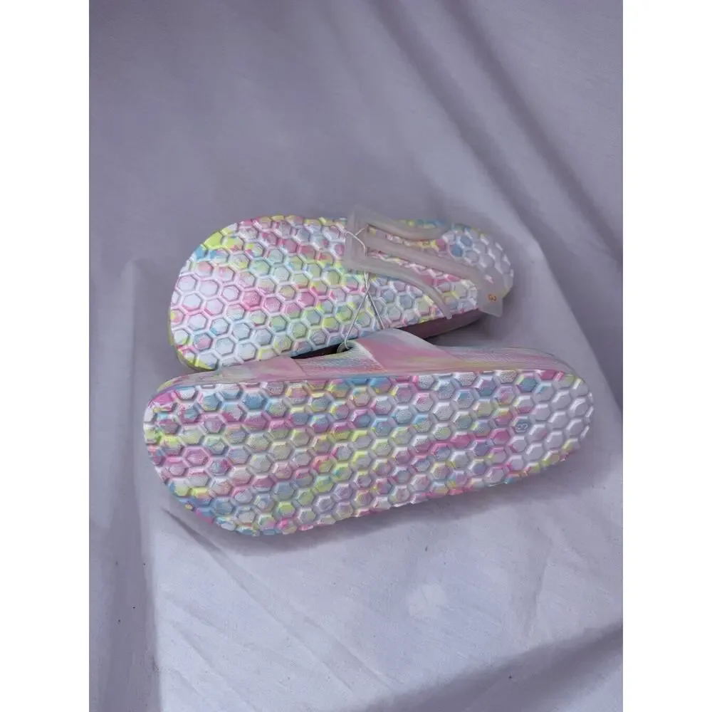 Cat & Jack Kids Noa EVA Cushioned Footbed Slide Sandals Multicolor Size 3, NWT